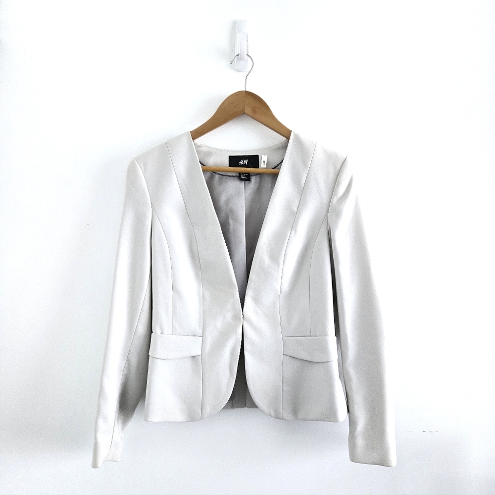 H&M Blazer Light Grey Women's Size 8